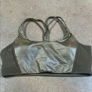 Fabletics Olive Green Women's Sports Bra